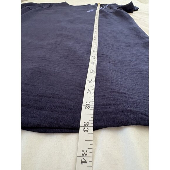 Lulus Women's Short Sleeve Mini Shift Dress M Navy Blue Professional Cocktail - Picture 7 of 7